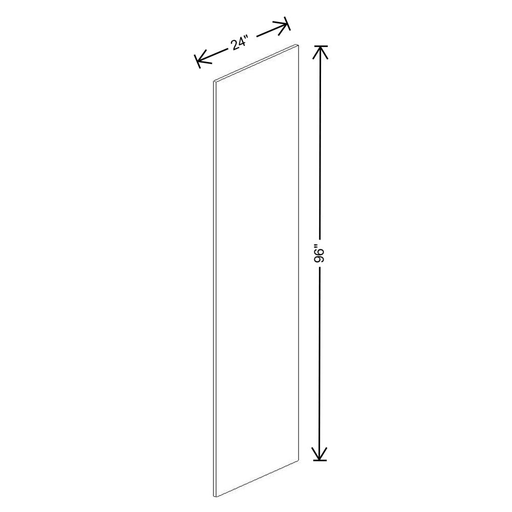 Fabuwood Quest Metro Frost 3/4" W X 96" H X 24" D End Panel